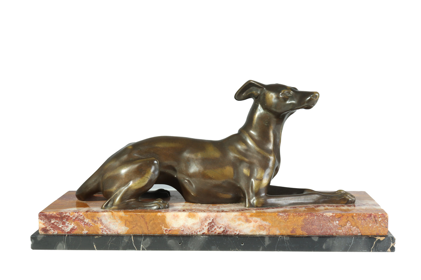 Art Deco Bronze Sculpture of Greyhound