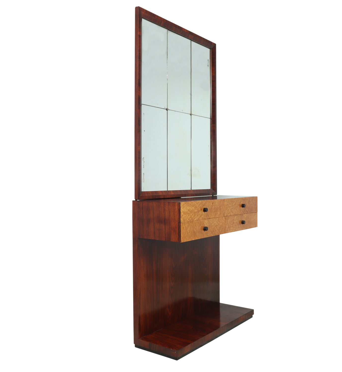 Italian Art Deco Console Table with Mirror