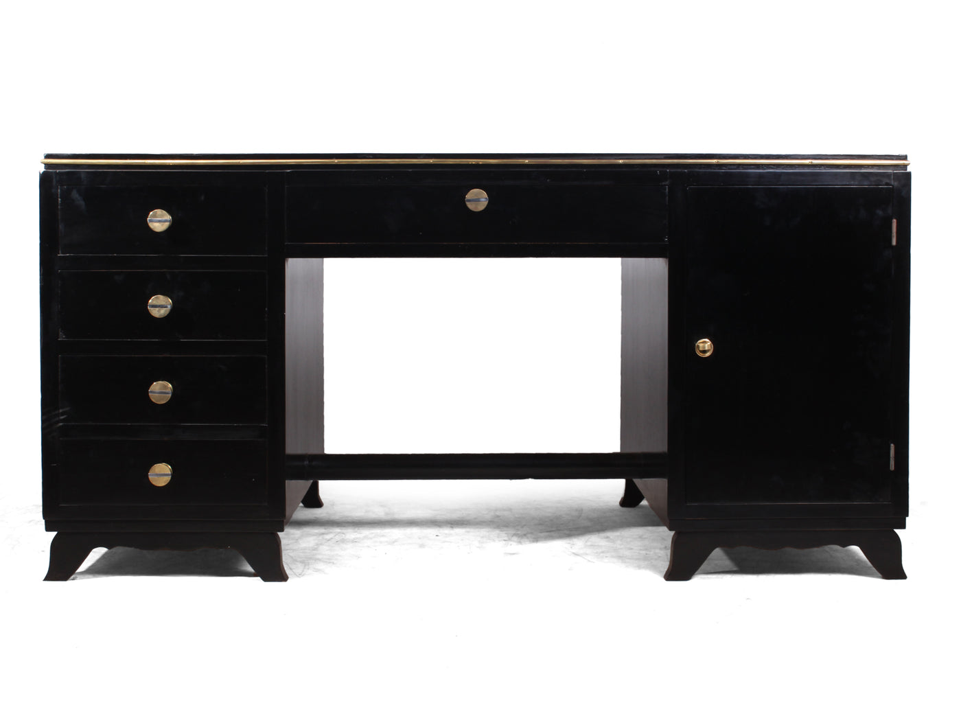 Art Deco Desk in Black Piano lacquer