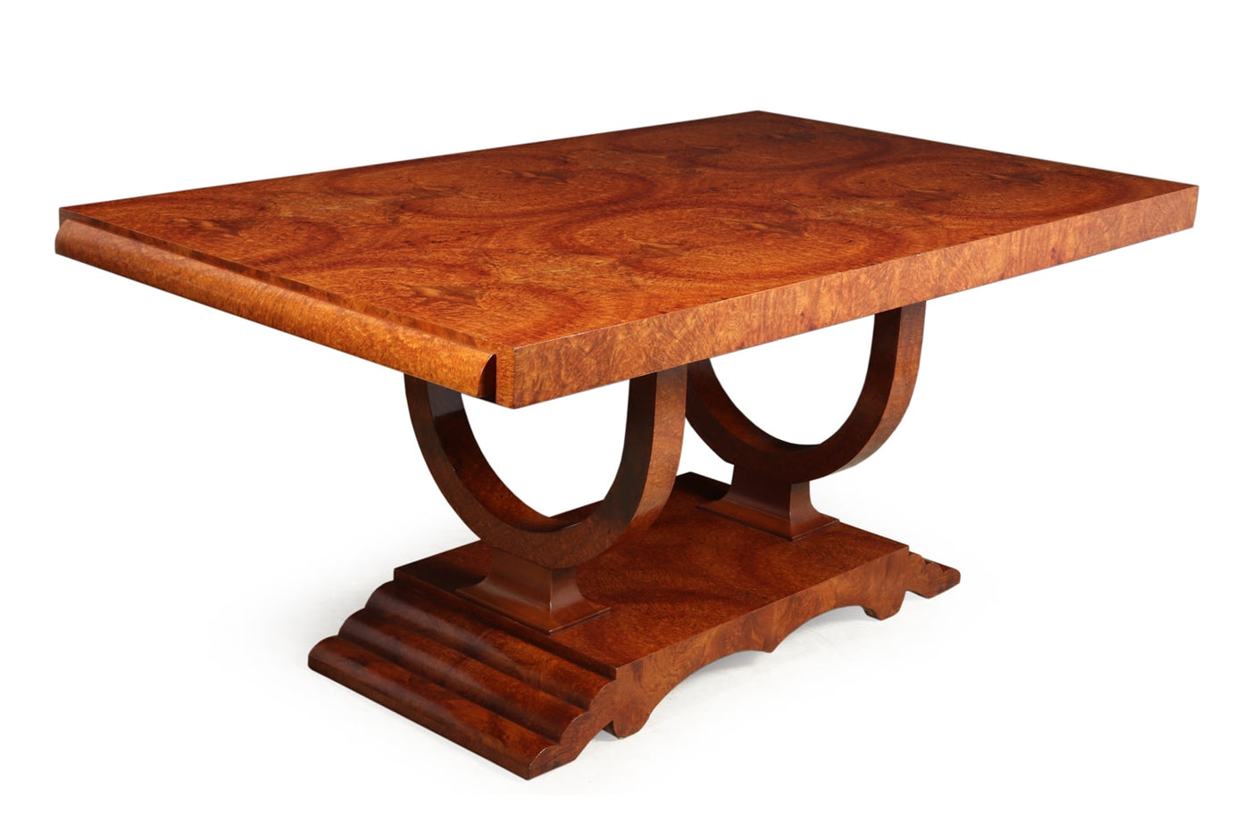 A French Art Deco Amboyna Extending Dining Table Circa 1930