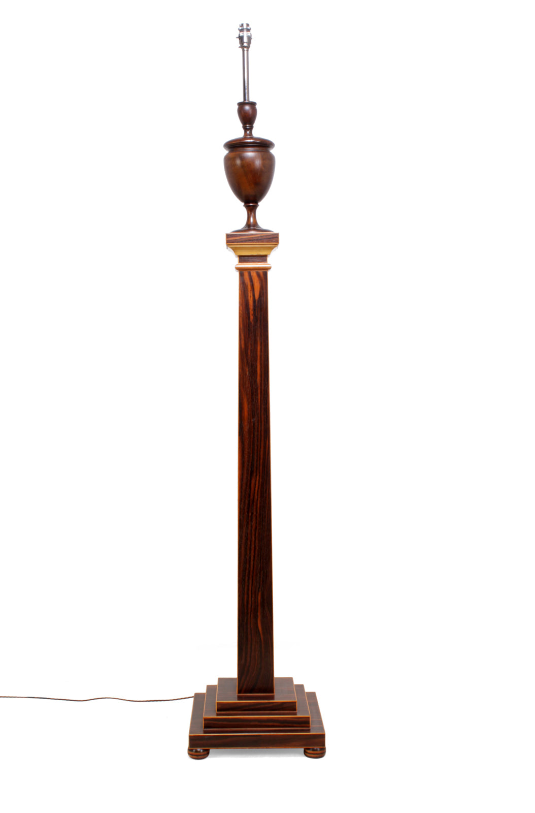 Art Deco Standard Lamp in Macassar Ebony