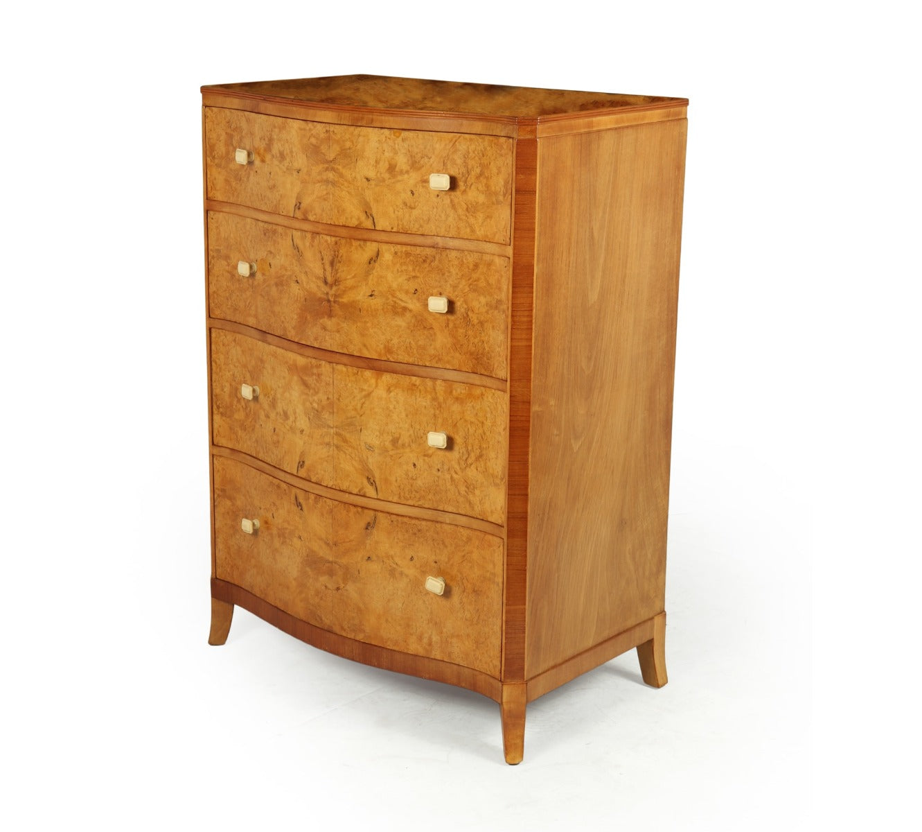 Art Deco Serpentine front Chest of Drawers