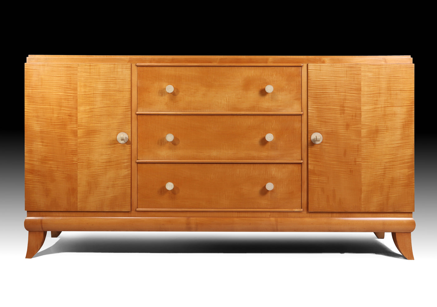 Fine French Art Deco Sideboard in Sycamore and Shagreen c1925