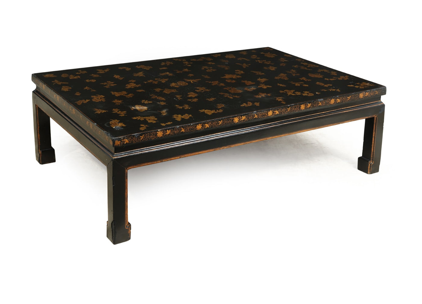 Black Lacquer and Gilt Chinese Coffee Table