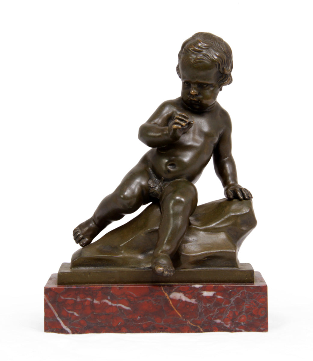 Bronze cherub by Clodion