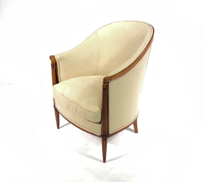 Pair of French Art Deco Bergere Armchairs video