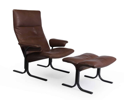 De Sede Lounge Chair and Footstool Set Model DS 2030