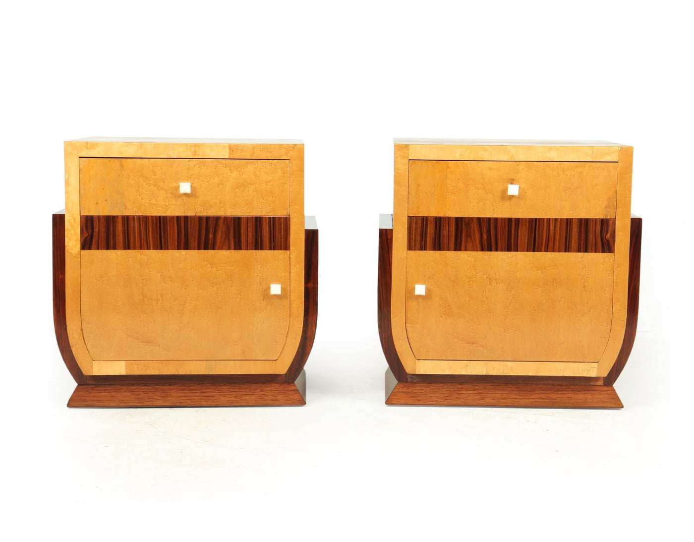 French art Deco Bedside Cabinets c1930