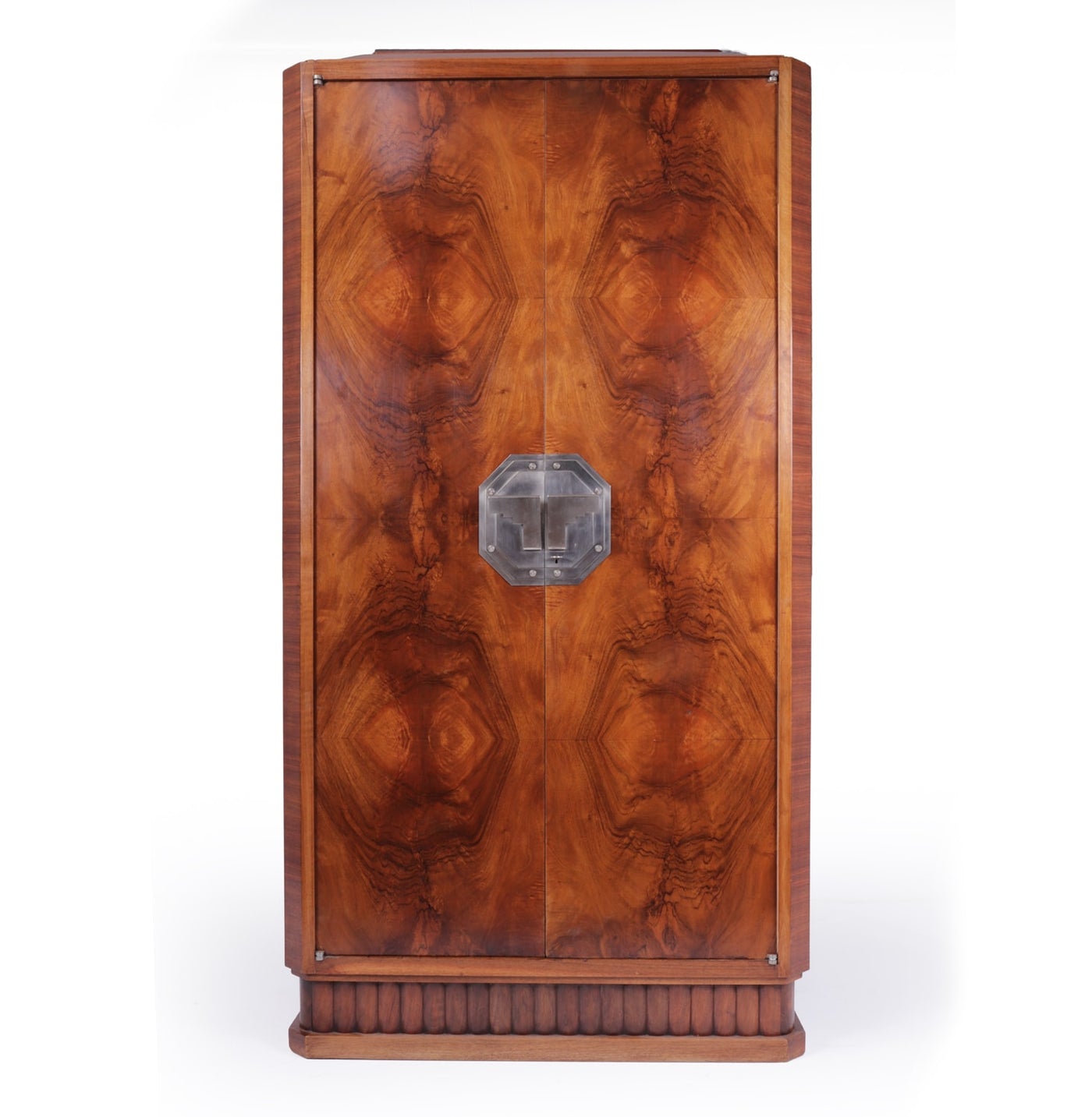 French Art Deco Walnut Cocktail Cabinet
