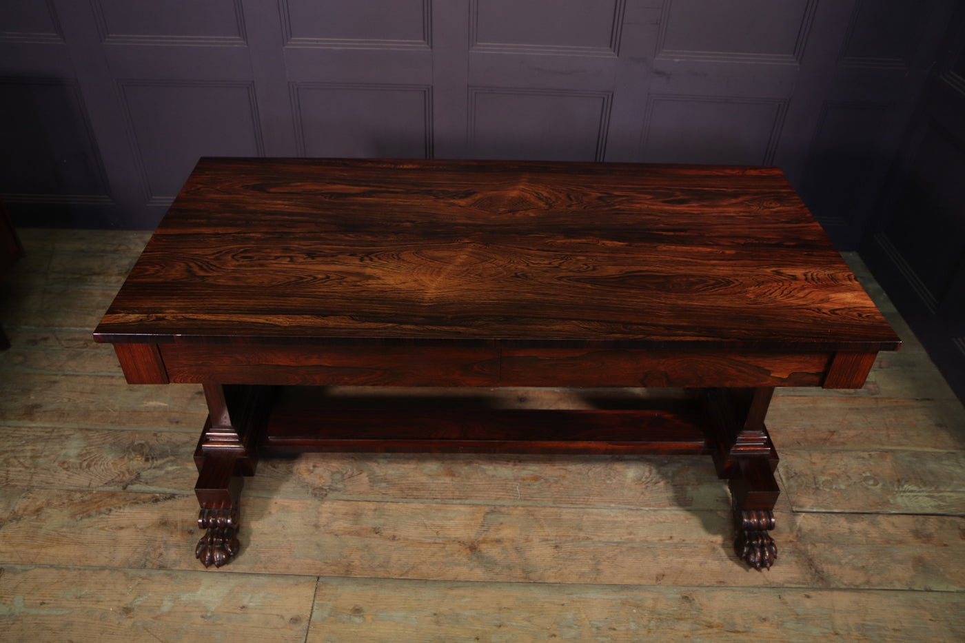 William IV Rosewood Library Table top