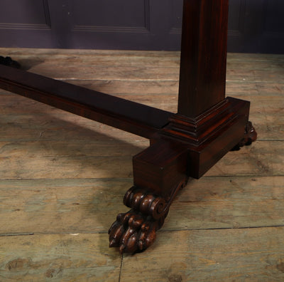 William IV Rosewood Library Table foot