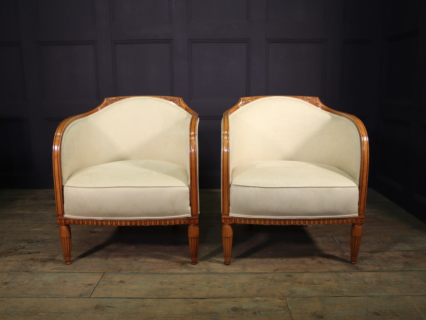 A Pair of French Art Deco Armchairs