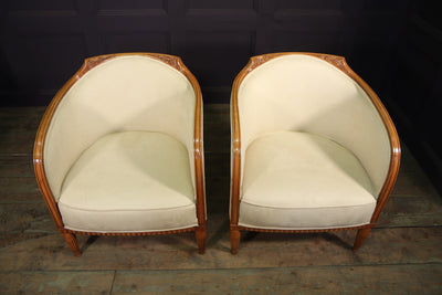 A Pair of French Art Deco Armchairs