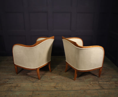 A Pair of French Art Deco Armchairs