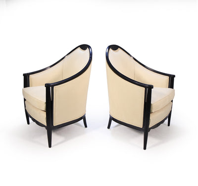 pair of art deco armchairs by maurice dufrene