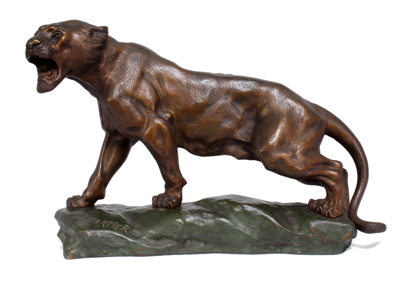 Bronze Tiger c1920 by Thomas Cartier