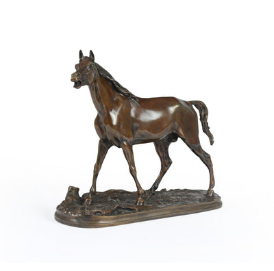 Bronze Horse Sculpture by Mene  side
