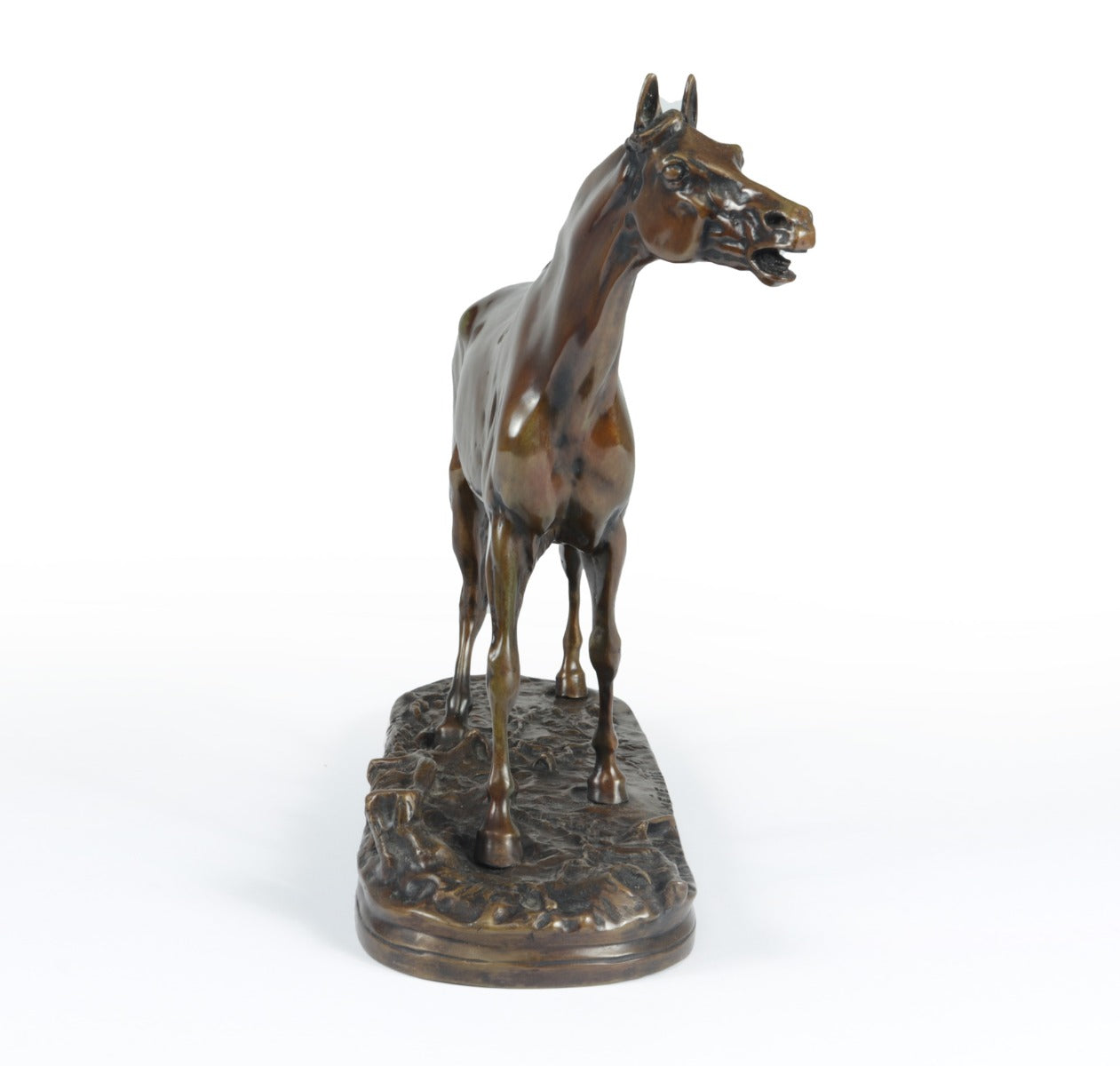 Bronze Horse Sculpture by Mene  front