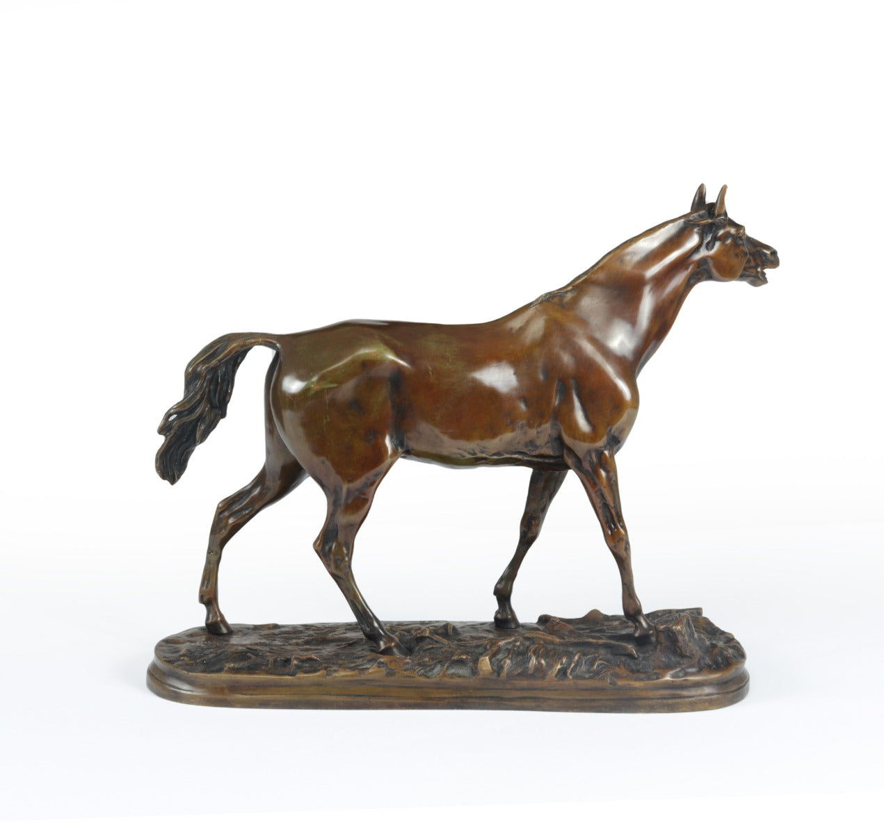 Bronze Horse Sculpture by Mene 1856
