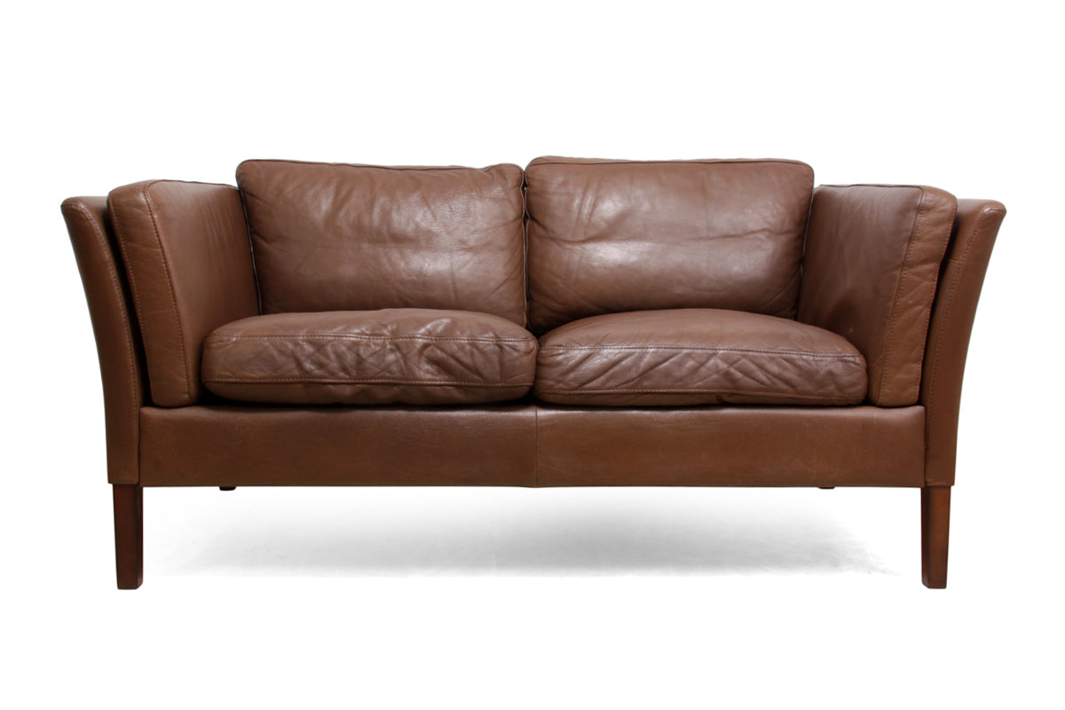 Two Seat Leather sofa Danish c1960