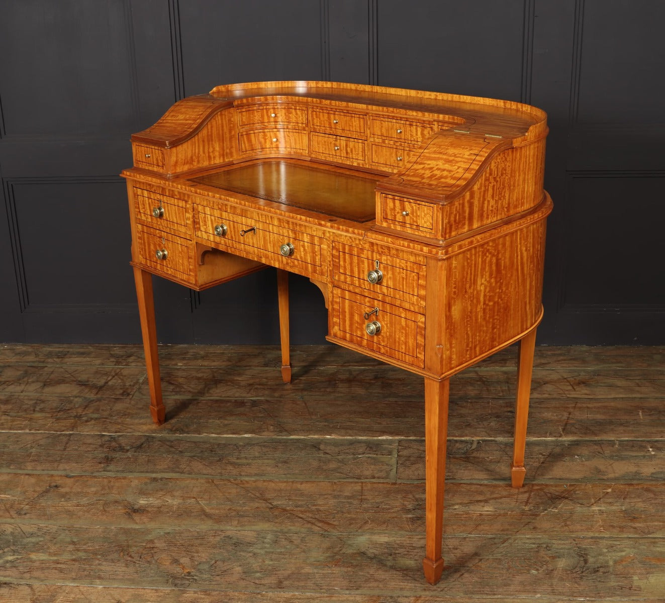 Antique Satinwood Carlton House Desk c1900