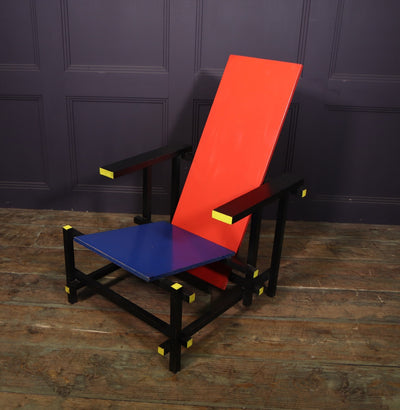 The Red Blue Chair by Gerrit Rietveld c1970