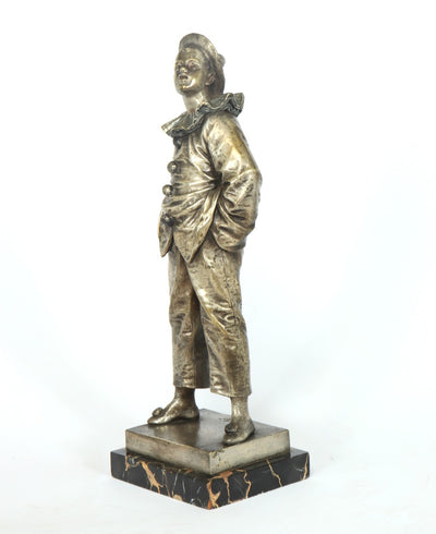 French Silver Gilt Bronze Sculpture by Bouret side