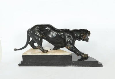 Art Deco Bronze Tiger By Thomas Cartier c1925