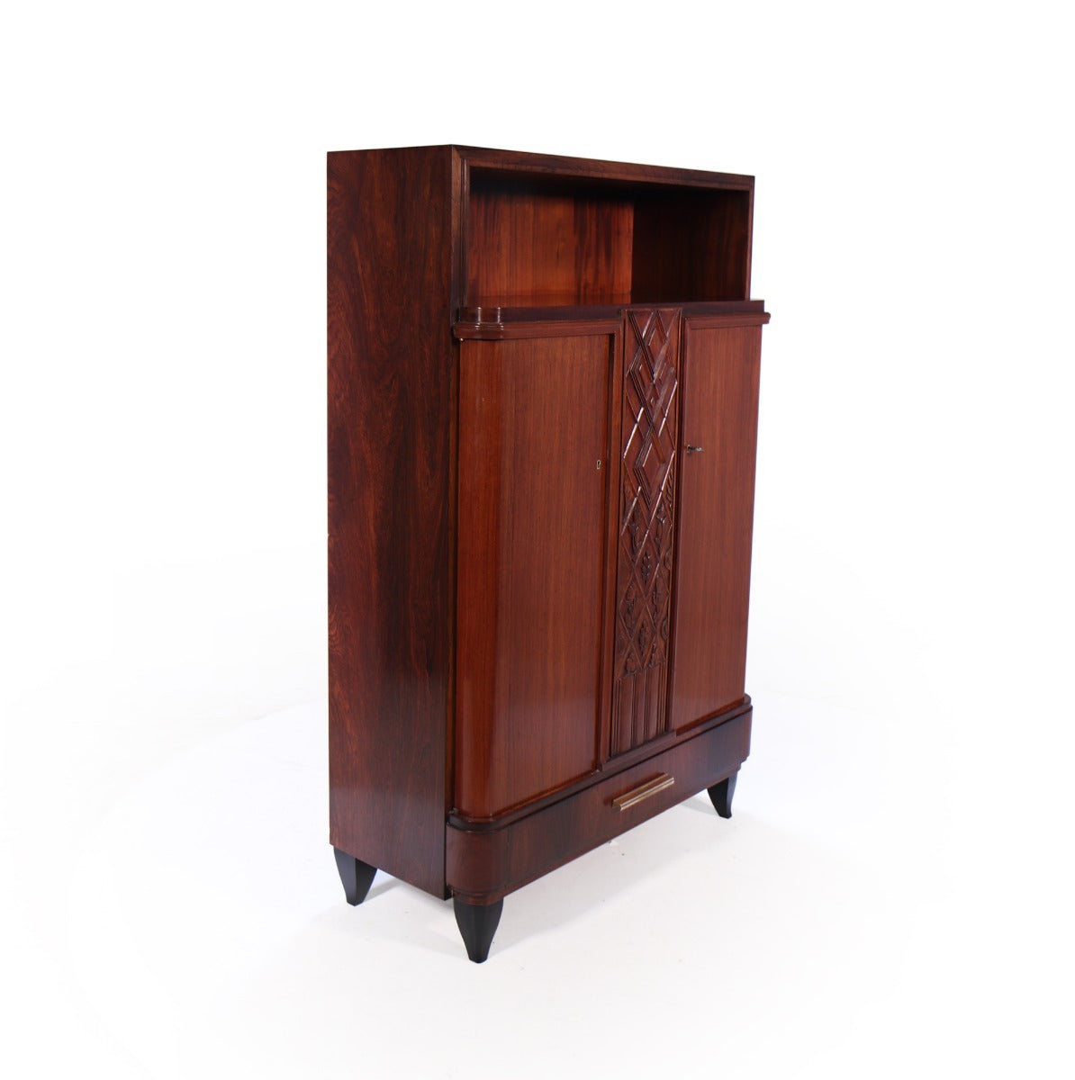 French Art Deco Rosewood Cabinet side
