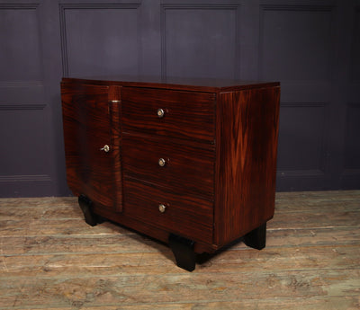Small French Art Deco sideboard in Macassar ebony right