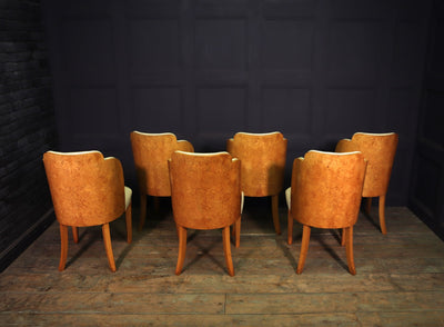 Original art deco dining chairs back by Epstein 