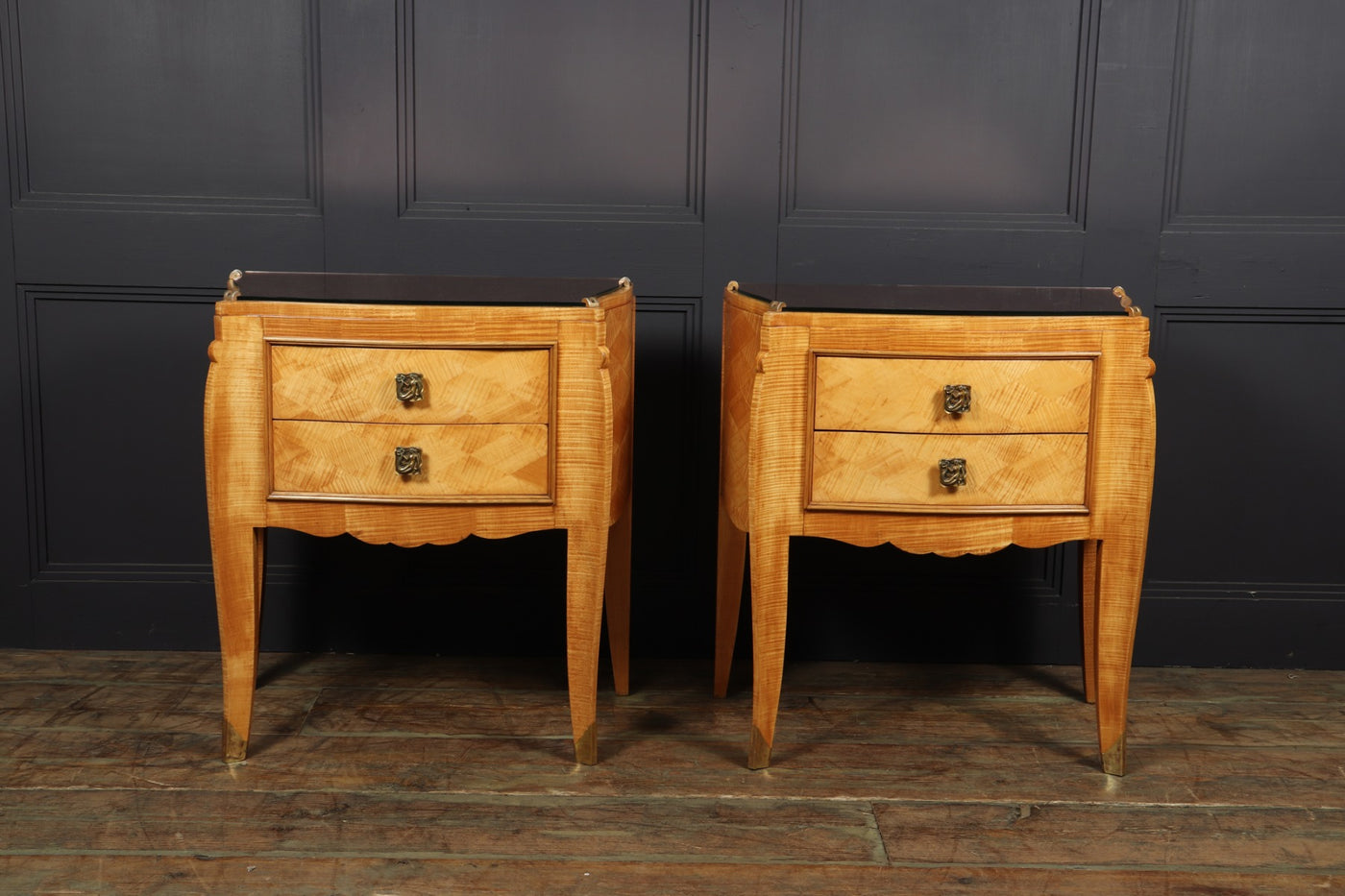 A pair of Art Deco Bedside Chests by Jules Leleu