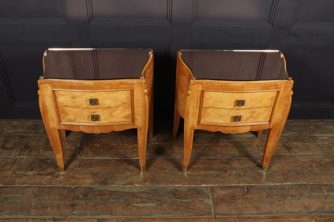 A pair of Art Deco Bedside Chests by Jules Leleu