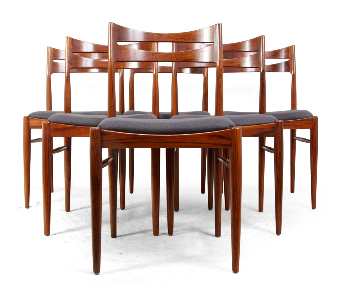 Mid Century Danish Dining Chairs Set of Six