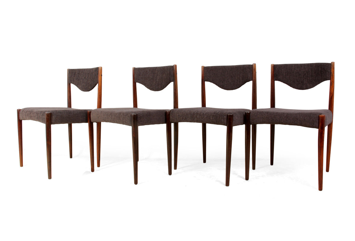 Set of Four Mid Century Rosewood Dining Chairs