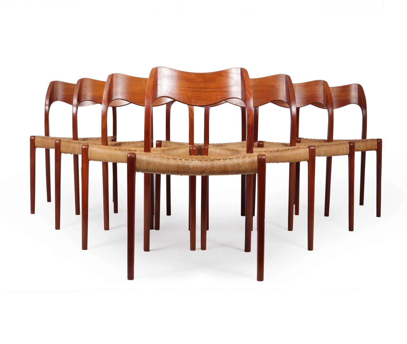 Teak Dining Chairs Model 71 by Neils Moller