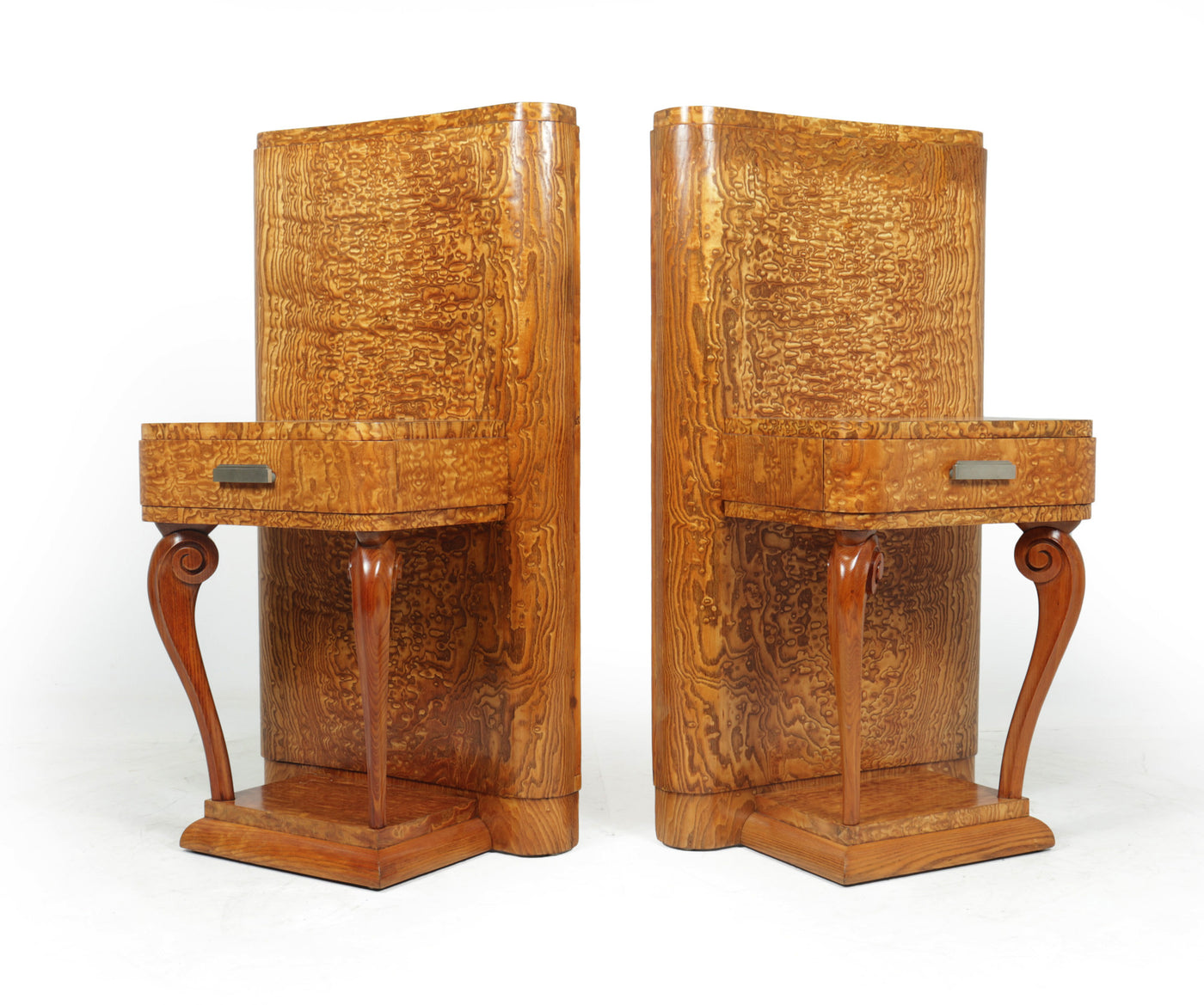 Pair of Art Deco Bedsides in Kato Ash
