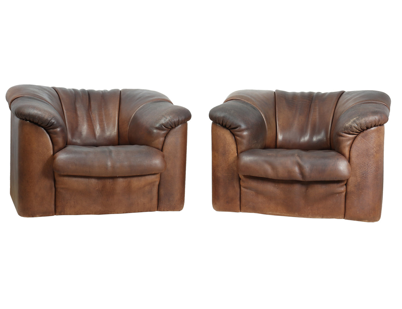 DeSede DS45 Chairs in Brown Neck Leather